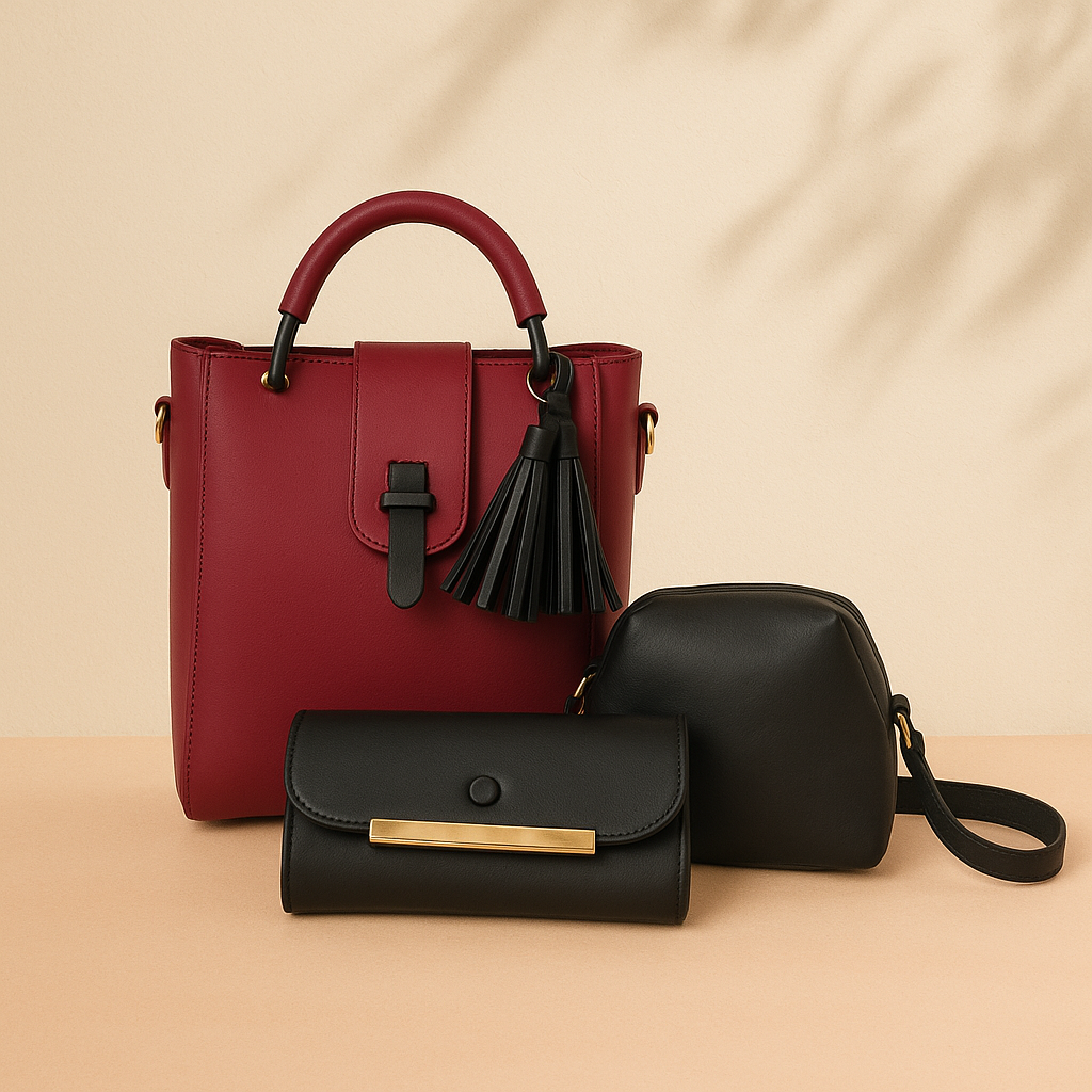 Eval RougeSet – 3-Piece Red & Black