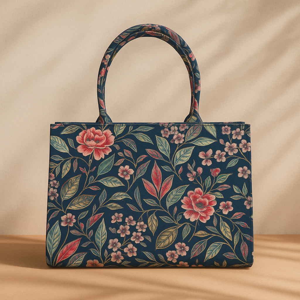 Eval Midnight Bloom – Canvas Tote Bag